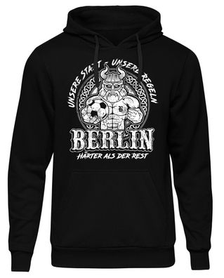 Unsere Stadt unsere Regeln Berlin Herren Kapuzenpullover | Fussball Ultras Fan