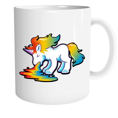 Sick Unicorn Tasse | Kaffeetasse Teetasse Geschenk Einhorn Rainbow Hardcore