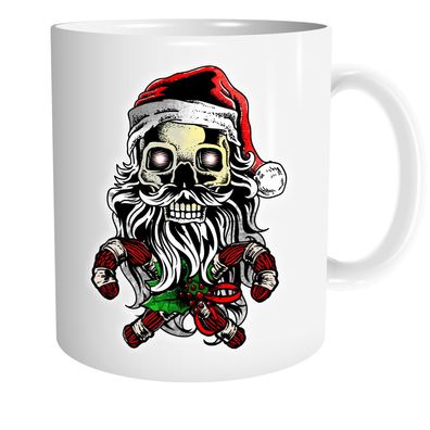 Santa Skull Tasse | Kaffeetasse Teetasse Geschenk Weihnachten Weihnachtsmann