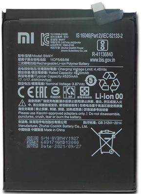 Original Xiaomi BM4Y Akku Accu Für Mi 11X/ Poco F3 / Redmi K40 Pro