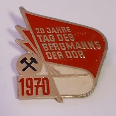 DDR Abzeichen 20 Jahre Tag des Bergmanns der DDR