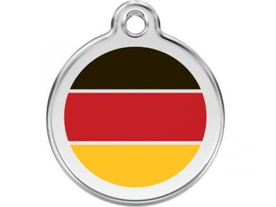 Red Dingo Hundemarke Deutsche Flagge mit Gravur (Größe: S)