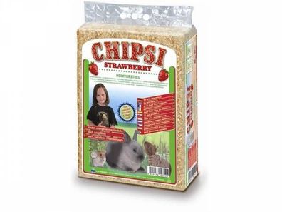 Chipsi Strawberry Heimtierstreu für Nager 60 Liter