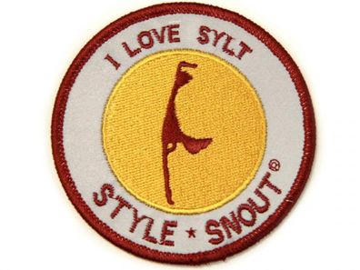 StyleSnout® Patch it Sticker I LOVE SYLT für Hundegeschirr (Durchmesser: 8 cm)