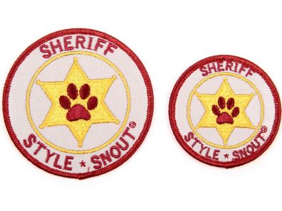 StyleSnout® Patch it Sticker Sheriff für Hundegeschirr (Durchmesser: 6 cm)