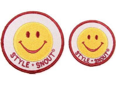 StyleSnout® Patch it Sticker Smiley für Hundegeschirr (Durchmesser: 6 cm)
