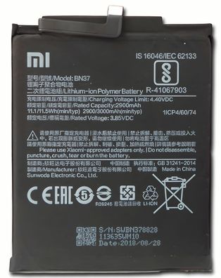 Original Xiaomi BN37 Akku Accu Batterie Für Redmi 6 / Redmi 6A