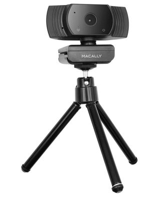 Macally Webcam Full-HD Web-Kamera + Halter Stativ Mikrofon 1080p USB PC Notebook