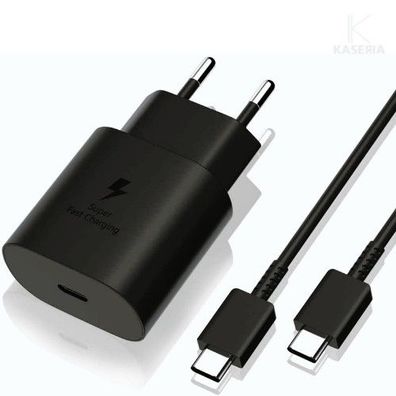 Kaseria 25W Schnellladegerät + Kabel Set Adapter für Samsung Galaxy S22 S23 S24