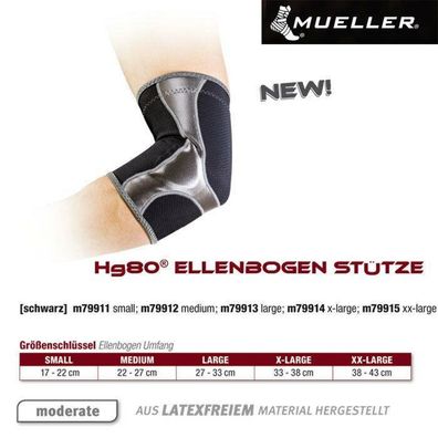Mueller Hg80 Ellenbogenbandage - Größe: XXL / 38 - 43cm