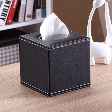 Mode quadratische Papierrolle schwarz klassische runde Fass Papierbox einfarbiges Ges