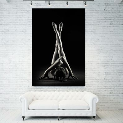 Modern Wandbild Beine Frau Kunst Leinwand , Acrylglas + Aluminium , Poster