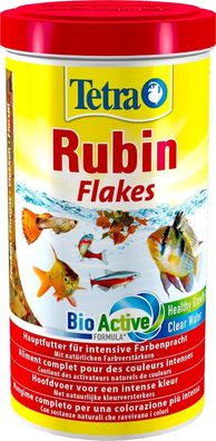 Tetra Rubin Flakes Fischfutter in Flockenform mit natürlichen Farbverstärkern 1L
