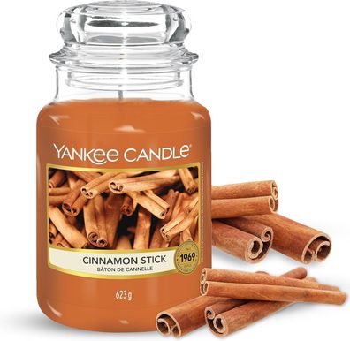 Yankee Candle Duftkerze im Glas (groß) Cinnamon Stick 150 h Brenndauer 623 g