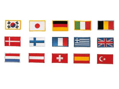 Stickabzeichen Länderflaggen