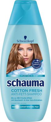 Schwarzkopf Schauma Cotton Fresh Shampoo, 4er Pack (4 x 400 ml)