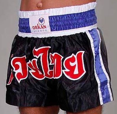 Orkan Thai-Box Shorts schwarz/ blau
