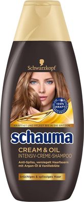 Schwarzkopf Schauma Cream und Oil Intensiv-Creme- Shampoo, 400 ml
