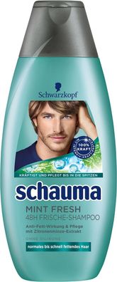 Schwarzkopf Schauma Mint Fresh Shampoo, 4er Pack (4 x 400 ml)