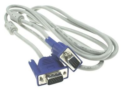 VGA Anschlusskabel Computer PC Monitor Kabel M-M 15-polig Stecker-Stecker 1,1 m Grau