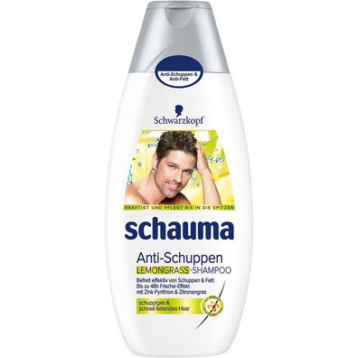 Schwarzkopf Schauma Anti-Schuppen Lemongrass-Shampoo , 2er Pack (2 x 400 ml)