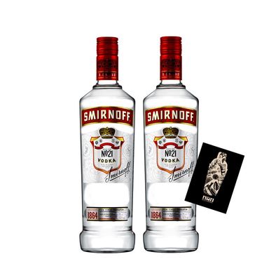 Smirnoff No. 21 -2er Set- Vodka 37,5% Vol. 2 x 1L- [Enthält Sulfite]