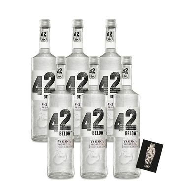 42 Below 6er Set neuseeländischer Vodka 6x 0,7L 40% VOL- [Enthält Sulfite]