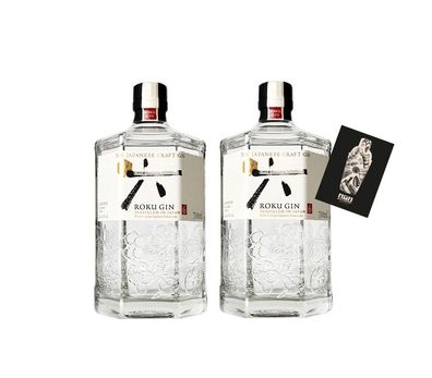 Roku Gin 2er Set Japanischer Gin Japanese Craft Gin 2x 0,7l 43% VOL- [Enthält S