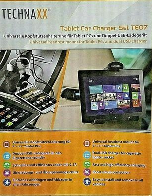 Technaxx Auto Kopfstützenhalterung iPad Halter Tablet Halterung Kopfstützen TE07