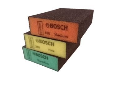 3 x Bosch EXPERT Schleifblock Standard Medium/ Fein/ Superfein