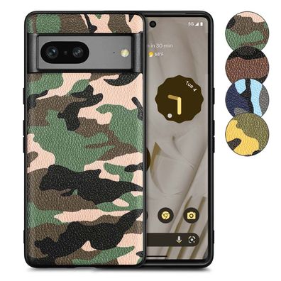 TPU Hülle für Google Pixel 7a Camouflage Schutz Case Army Flexibel Tarn Muster