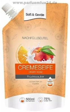 Soft & Gentle Cremeseife Früchtezauber 500 ml Nachfüllbeutel