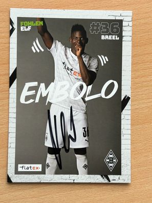 Breel Embolo Borussia Mönchengladbach Autogrammkarte original signiert #S136
