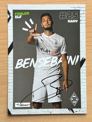 Ramy Bensebaini Borussia Mönchengladbach Autogrammkarte original signiert #S129