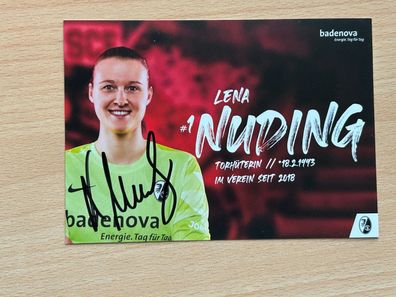 Lena Nuding SC Freiburg Autogrammkarte original signiert #S76