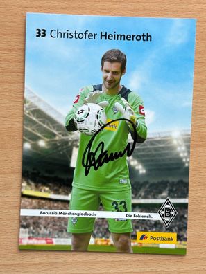 Christofer Heimeroth Bor. Mönchengladbach Autogrammkarte original signiert #S159