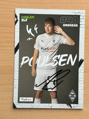 Andreas Poulsen Borussia Mönchengladbach Autogrammkarte original signiert #S137