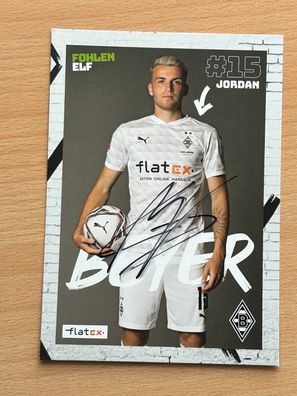 Jordan Beyer Borussia Mönchengladbach Autogrammkarte original signiert #S120