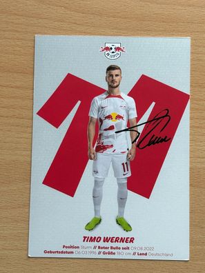 Timo Werner RB Leipzig Autogrammkarte original signiert #S75