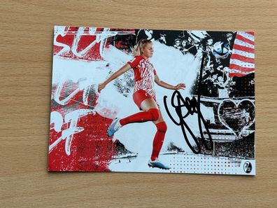 Greta Stegemann SC Freiburg Autogrammkarte original signiert #S87
