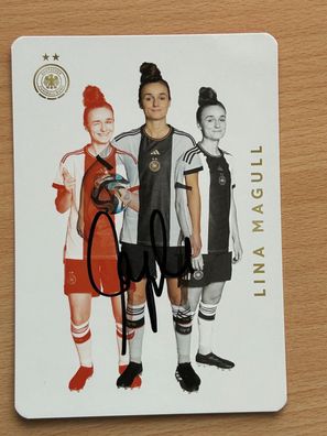 Lina Magull dt. Nationalmannschaft Autogrammkarte original signiert #S233