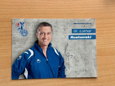 Dr. Lothar Roslawski MSV Duisburg Autogrammkarte original signiert #S333