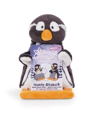 NICI Cosy Winter 2023 Handy Sitzsack Pinguin Stas 19x14x18cm GREEN Neuware