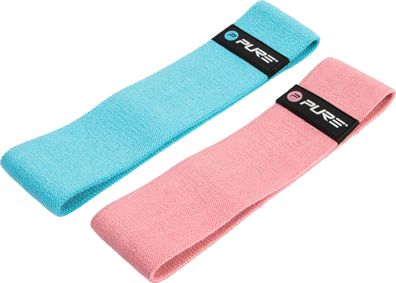 Pure2Improve widerstandsbänder Polyester blau/ rosa 2 Stück