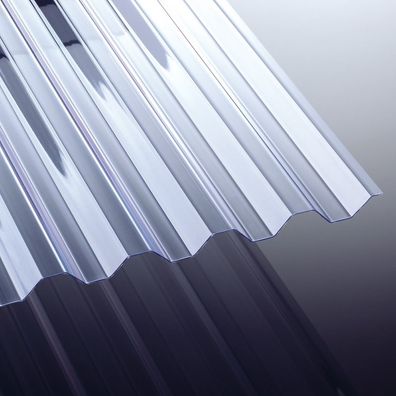 PVC Wellplatten Profil 70/18 - Trapez 1,2 mm - glasklar oder bronce - 13,90€/ m²