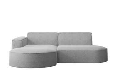 Ecksofa, Sofa L form, Couch L form MODENA L STUDIO stoff Neve Grau