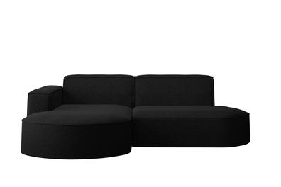 Ecksofa, Sofa L form, Couch L form MODENA L STUDIO stoff Neve Schwarz