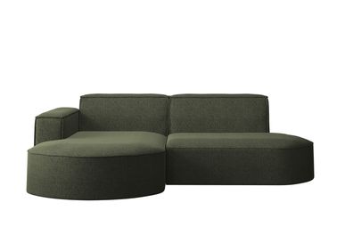 Ecksofa, Sofa L form, Couch L form MODENA L STUDIO stoff Neve Grün