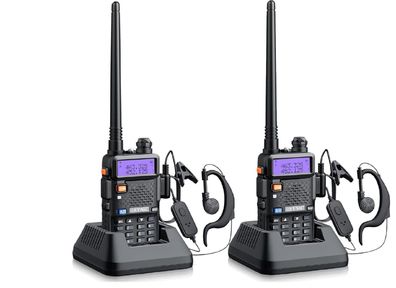 TSE Walkie Talkie ESYINC UV-5R Walkie Talkie Dualband VHF/ UHF Mit 128 Speicher