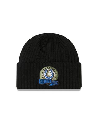 NFL Indianapolis Colts Salute to Service black Beanie 2022 NewEra 196501257385